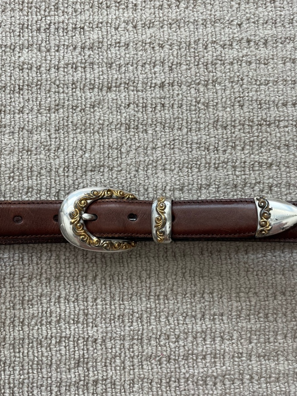 Vintage Genuine Leather Brown Belt